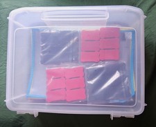 Classroom Dry Erase Set: 27 Colorful Sleeves, 24 Foam Erasers NEW, Snap Tote