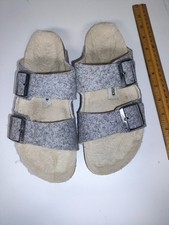 BIRKENSTOCK Arizona Shearling Sandals Grey, cork pad, with FREE second pair