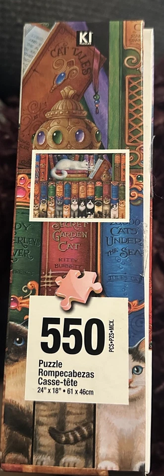 Rompecabezas Randal Spangler Cat estantería 550 piezas - usado - completo Foto 3 de 3