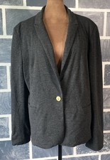 Philosophy Republic Clothing Blazer Women s XL Grey Professional Chic 1 Button