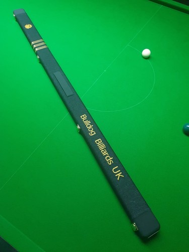Bulldog Billiards UK Quality Embroidered Snooker Pool Cue Case 2 x 1-piece Cues - Picture 1 of 11