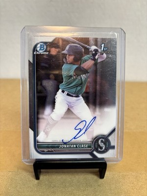 2022 Bowman Jonatan Clase Chrome Auto 1st #CPA-JCL Mariners