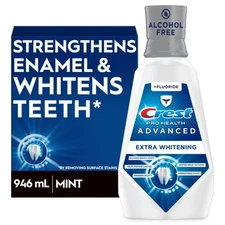 Crest Pro-Health Advanced Mouthwash, Alcohol Free, Extra Whitening 32 fl oz