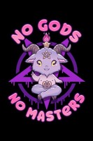 Satanisches Notizbuch Kariert 6X9, 120 Seiten, No Gods No Masters