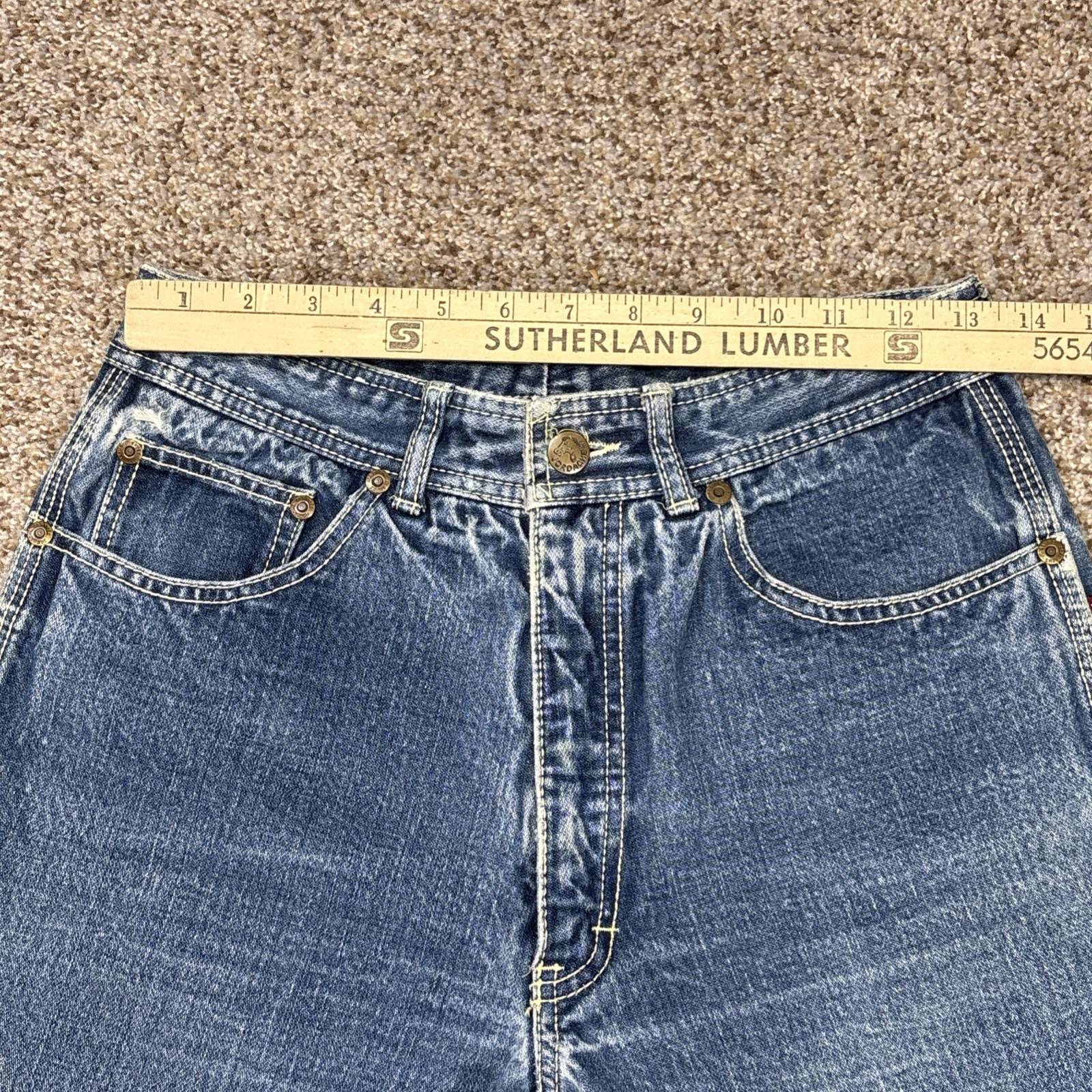 Vintage Jordache Jeans Womens 31L High Rise Hong Kong Horse Head 80s Fits 26x30 - View 8