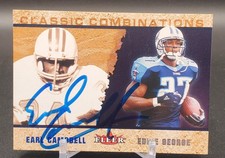 💥2002 Fleer Tradition - Classic Combinations Eddie George, Earl Campbell Auto 