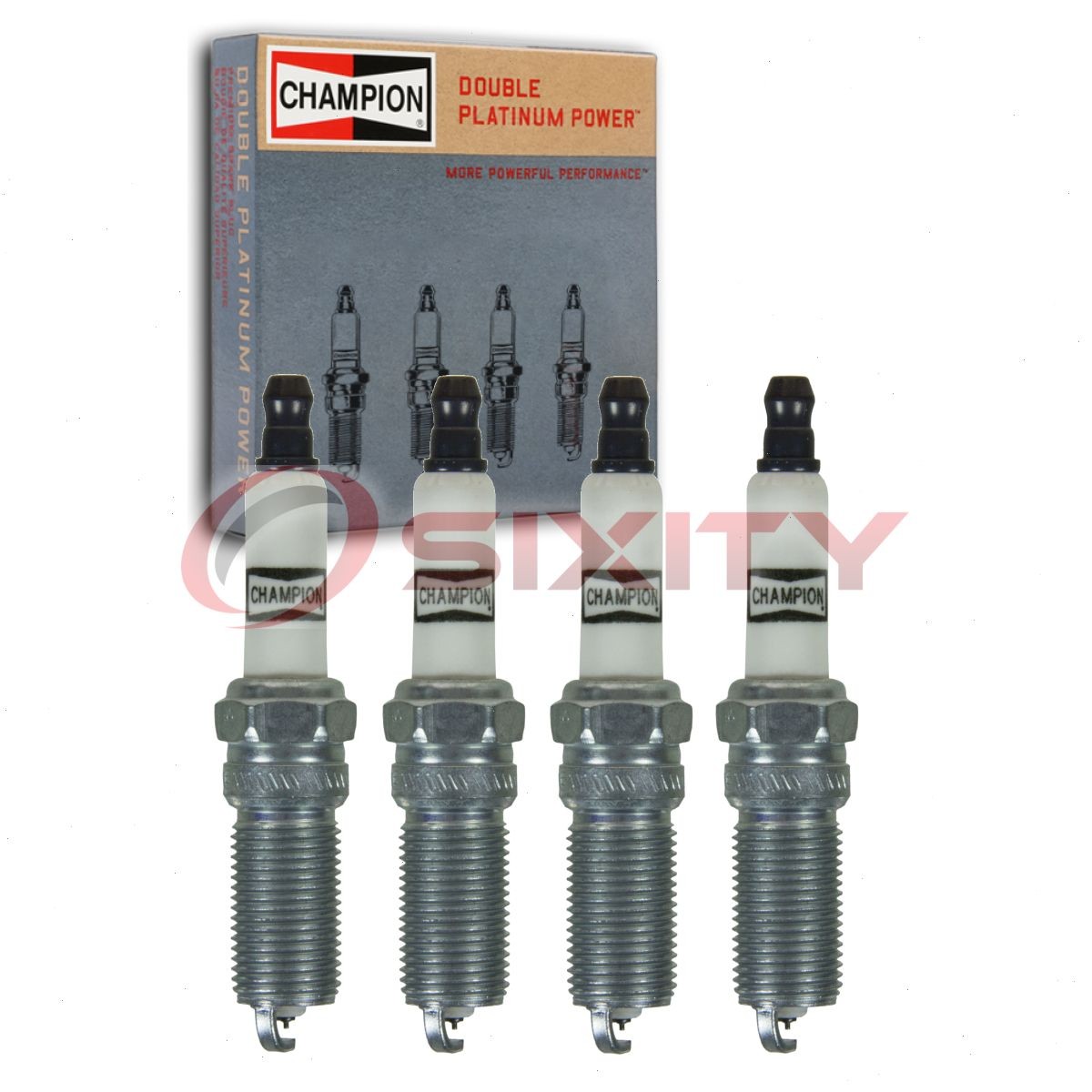 4 pc Champion Double Platinum Spark Plugs for 2013-2016 Lincoln MKT 2.0L L4 nl