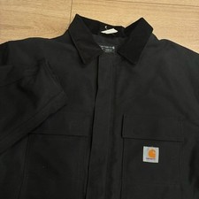 NWT Carhartt Men s Firm Duck Traditional Coat Loose Fit Black Size XL