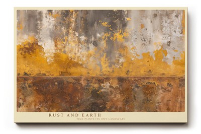 Paul Sinus Wandbild Rust and Earth Abstract Texture in Brown and Golden Harmony
