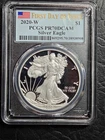 Beautiful 2020 W $1.00 American Eagle  Silver Dollar PCGS Graded PR 70 DCAM