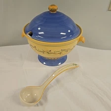 Vintage Pfaltzgraff Large Soup Tureen Ladle Secrets Of Pistoulet New Old Stock