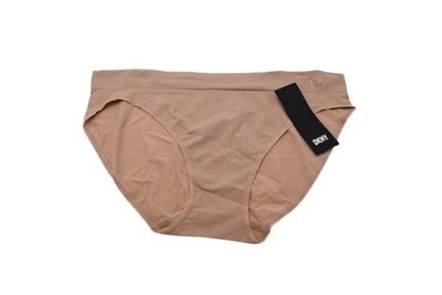NEW DKNY Women's Seamless Litewear Hi Cut Panty Tan Size L DK5020