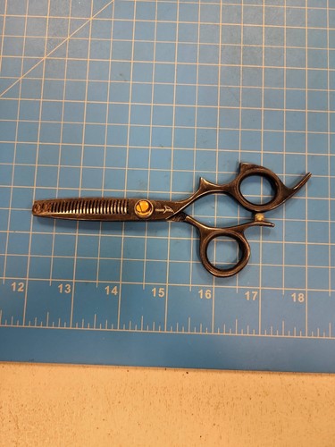 Shark Fin Hair Thinning Shears 6" Black Salon Barber Hairdressing Scissors Tool
