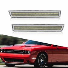 2pcs Clear Lens Led Side Marker Light For 2015-2023 Dodge Challenger Front White 2pcs Clear Lens Led Side Marker Light For 2015-2023 Dodge Challenger Front White
