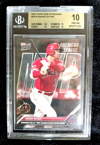 SHOHEI OHTANI - 2023 MLB TOPPS NOW Card # OS-16, BECKETT, GRADE 10 PRISTINE