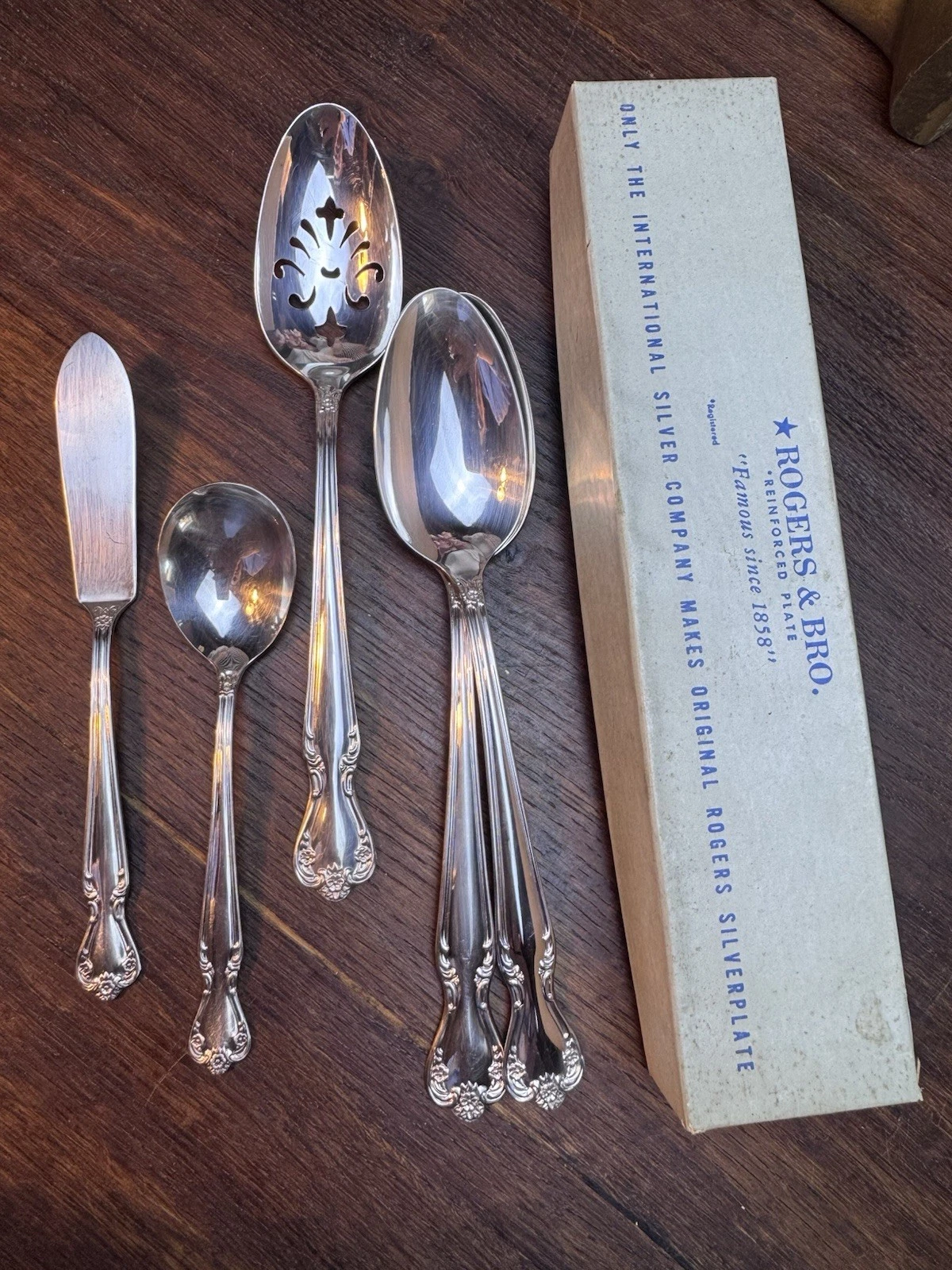 5 Pc Serving Set Daybreak Rogers Silverplate Original Case Flatware