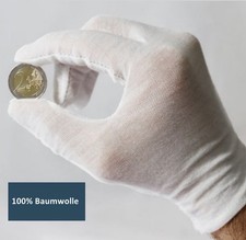M&uuml;nzhandschuhe aus Baumwolle wei&szlig; Universalgr&ouml;&szlig;e