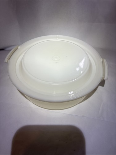 Vintage Tupperware Porta Torte/Torte Keeper Base Coperchio Manico 719-1, 720-1, 721-1 - Foto 3 di 6