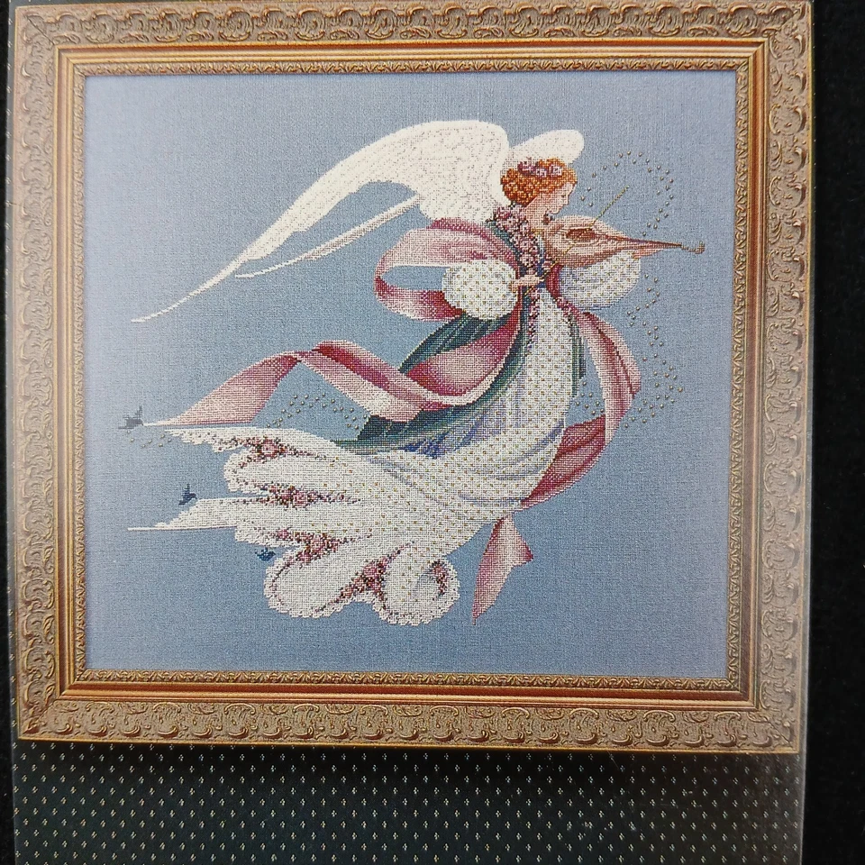 Lavender & Lace Angel of Spring Counted Cross Stitch Pattern Beads Gold Floss - Image 2 of 4