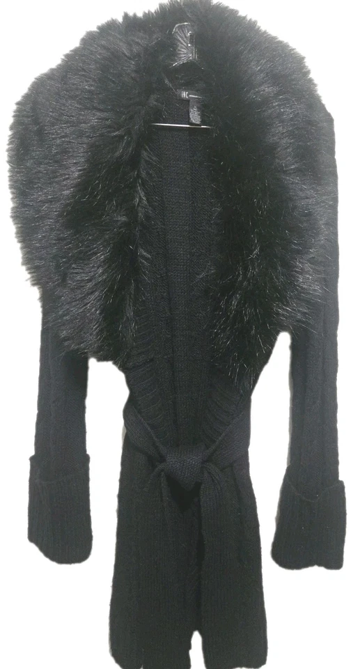 INC INTERNATL CONCEPTS RODILLA ACANALADA HVY SWTR DESMONTABLE PIEL SINTÉTICA NEGRO OSCURO HERMOSO Foto 3 de 4