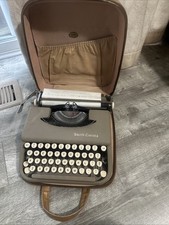 Smith-Corona Steel Collectible  Portable Silent Typewriter In Leather Zip Case thumbnail