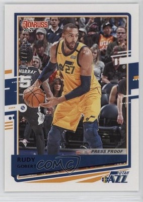2020-21 Panini Donruss Press Proof Purple /199 Rudy Gobert #114 mv7
