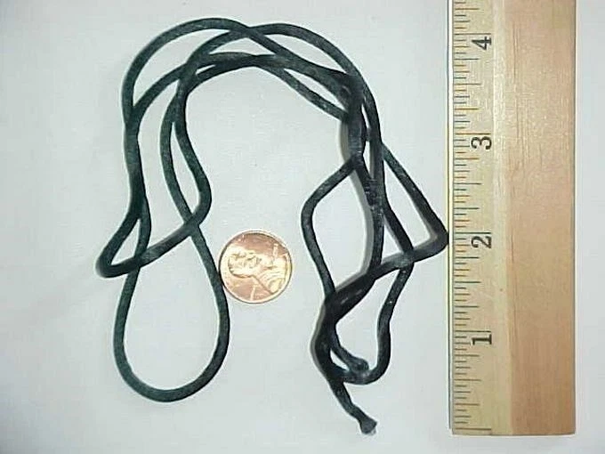 6 SEDA SATINADA NEGRA AZABACHE VINTAGE 3mm. SECCIONES DE CUERDA REDONDAS 36" LARGAS L834 Foto 2 de 2