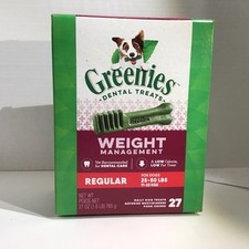 Greenies Weight Managment Regular Natural Dog Dental Care Treats 27Oz Pk 27Treat