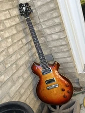 Custom USA Made Solid Body Carve Top Sunburst Guitar Handmade