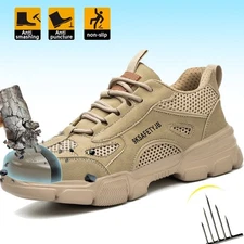 Safety Shoes Men Work Sneakers Indestructible Steel Toe Shoes Roofing Shoes