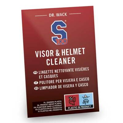 #ad S100 MOTORCYCLE VISOR amp; HELMET WIPES SCRATCH amp; STREAK FREE CLEANING ON THE GO GBP 1.99