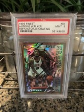 1996 Topps Finest Antoine Walker RC Refractor #54 PSA 9 Celtics NBA POP 51