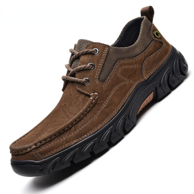 Genuine Leather Men Casual Shoes Driving Shoes Moccasin Shoes Non-slip Sneakers