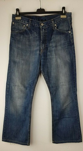 vaqueros mezclilla para hombre 507 corte bota azul W32 L32 lavado a piedra | eBay