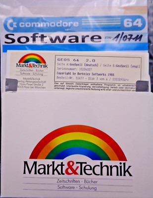 COMMODORE 64/128 -- GEOSPELL GERMAN & ENGLISH (MARKET & TECH - DISK)