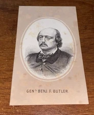 1860's Civil War General Benjamin Butler CDV Cabinet Card L. Prang & Co., Boston