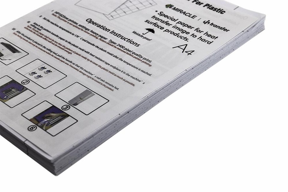 Laser Transfer Paper for Printing on Plastic - Miracle I-Transfer | eBay UK