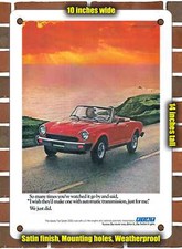 Metal Sign - 1979 Fiat Spider 2000 With Automatic Transmission - 10x14 Inches