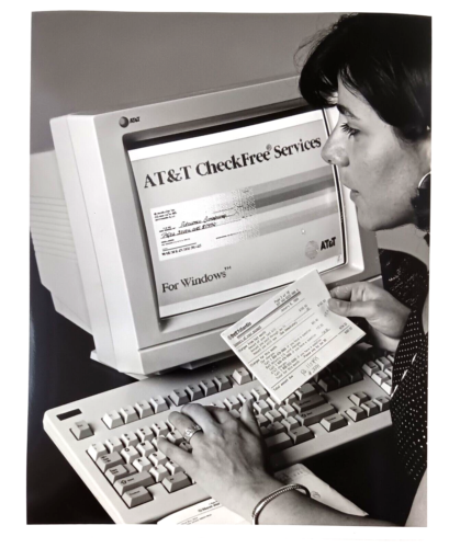1995 AT&T Checkfree Services For Windows Bill Payment Program VTG Press Photo