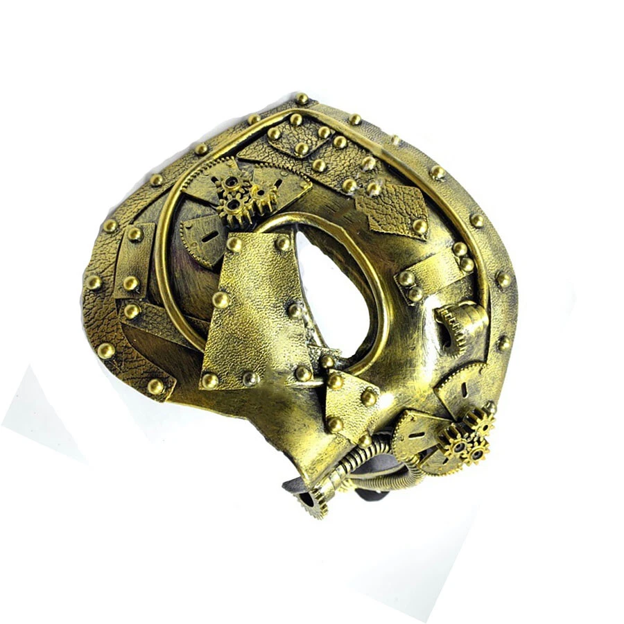 1 PCS Metallic Steampunk Phantom Half Face Masquerade Costume Mask 18.5*15.5CM - Image 2 of 4