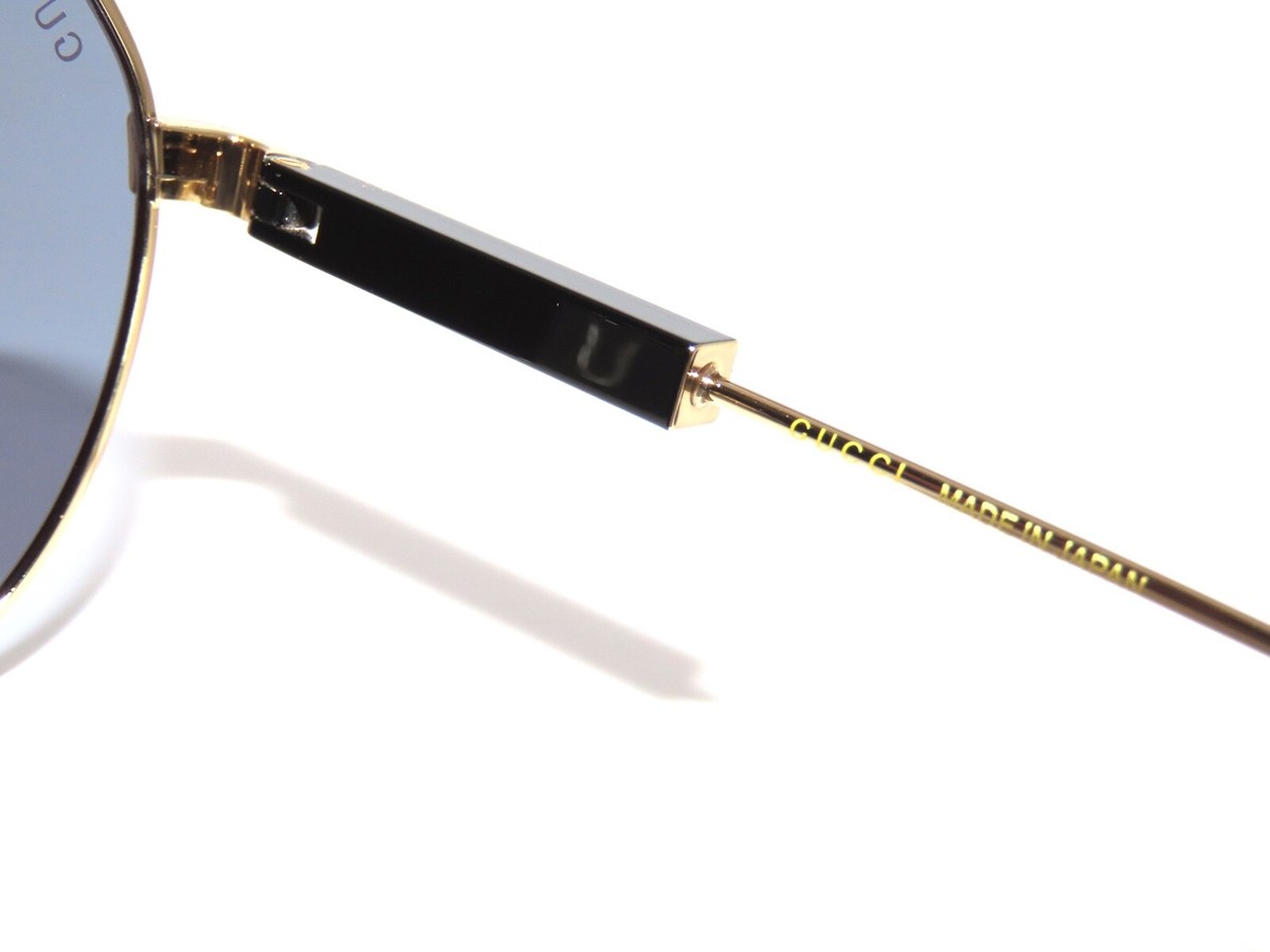 NEW GUCCI GG1311S 003 AVIATOR UNISEX GOLD GRAY SUNGLASSES GUCCI Gucci GG1311S Gold/Blue Grey (003) Sunglasses | eBay main image 2