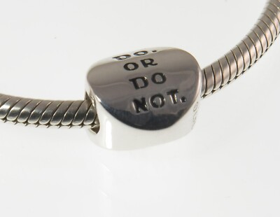 Echt CHAMILIA 925 Silber & Emaille DO OR DO NOT Star Wars Bettelarmband Perle