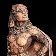 Large Morrigan Statue - Dryad Design - Wood Finish - Irish Celtic Goddess of War