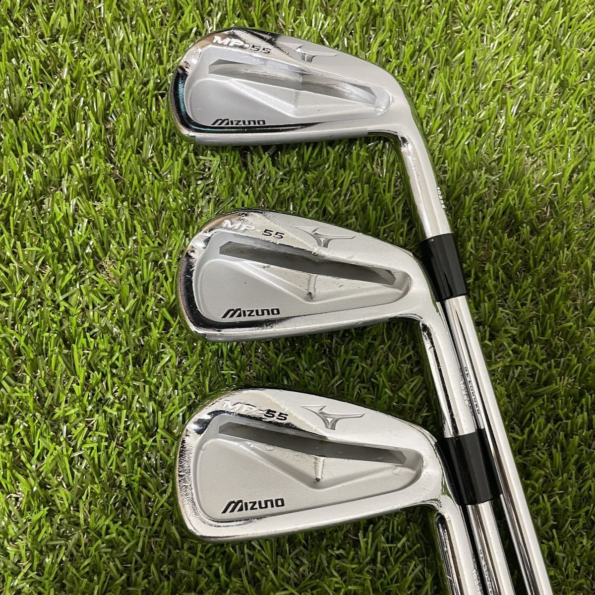 MIZUNO - MP55 4番 Mizuno Mp-55 Iron Set Golf Club 4-P 7pcs Steel Shaft