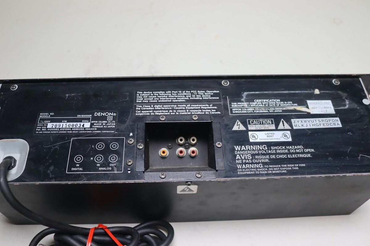 Denon DN-M2000R Professional Mini Disc Player Recorder Rack Mount