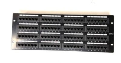 96 Port Cat6 Patch Panel 110 RJ45 Network LAN 4U 19'' Rack Mount Server Cabinet