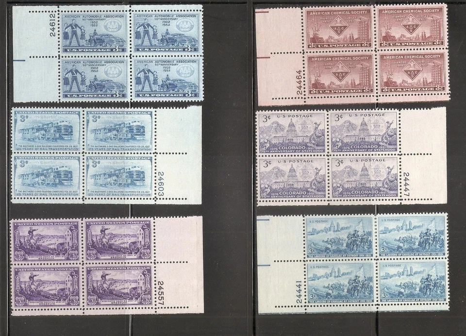 United States. 20 Different Plate Blocks of Four, 1940s, 1950s. MNH 1 - Image 2 of 4