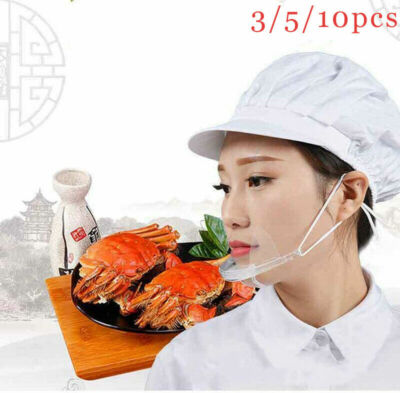 Reusable Clear Plastic Half Face Mask Cover - Anti-Fog Protective Face Shield