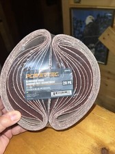POWERTEC 3x18" Sanding Belt Assortment 20PK-5 Each of 40 60 80 120 Grits(110802)