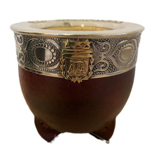 Mate Gourd LA SCALONETA + STRAW - ARGENTINA Campeon, AFA 3 Estrellas MESSI - Picture 3 of 10